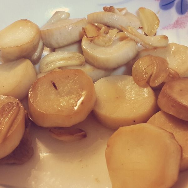 蒜香奶油素干貝 : Yuki Lo一起做