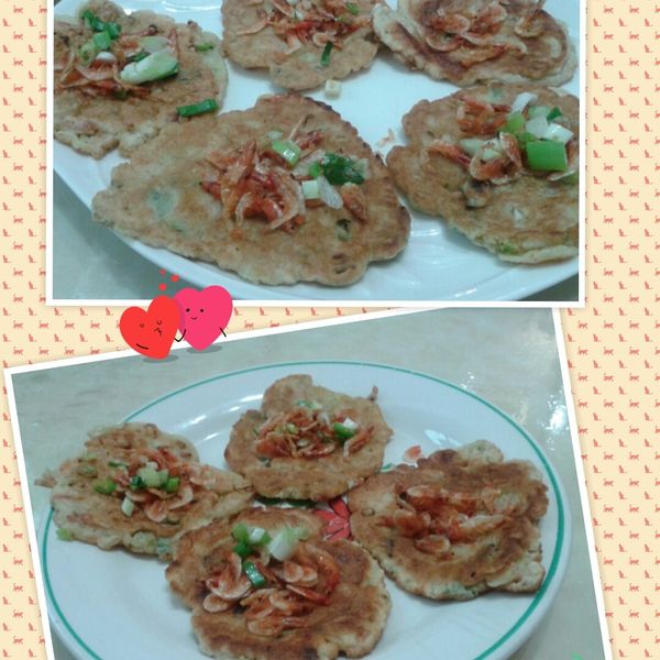 Mimi♥櫻花蝦煎餅【懶人料理】：Amber Lai 一起做