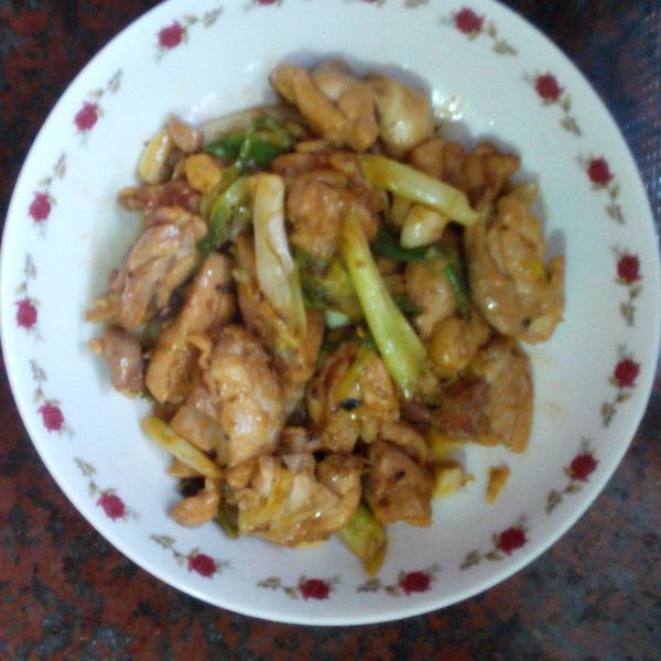 蔥爆雞丁：小如 一起做