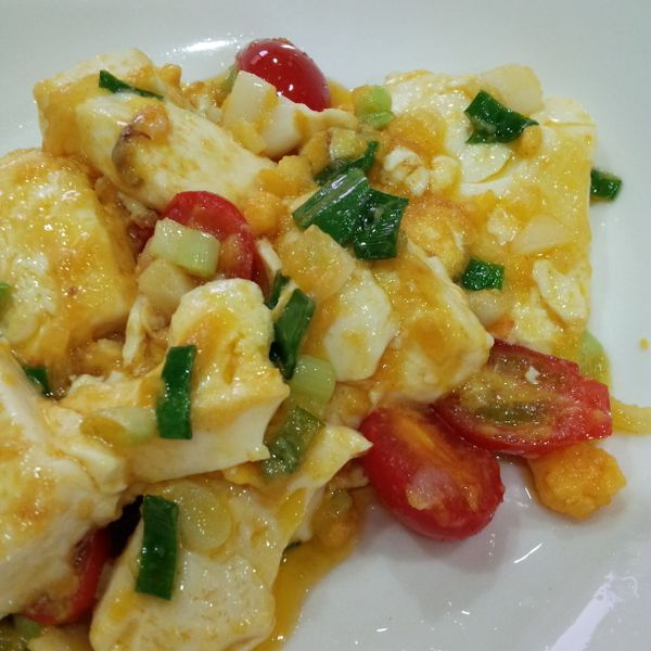 金沙豆腐 : Pei-sze Chiu一起做