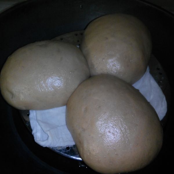 Witi✿Kitchen麵包機 鮮奶饅頭 : 黑熊一起做