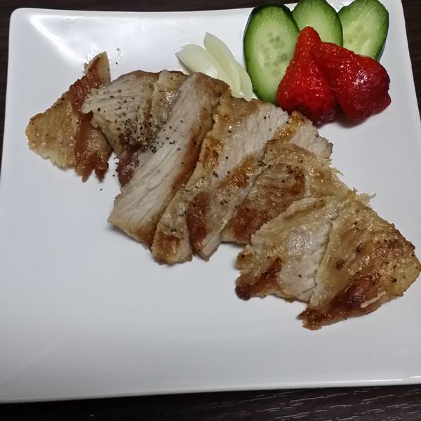 香煎黑胡椒松阪豬：游雲雅 一起做