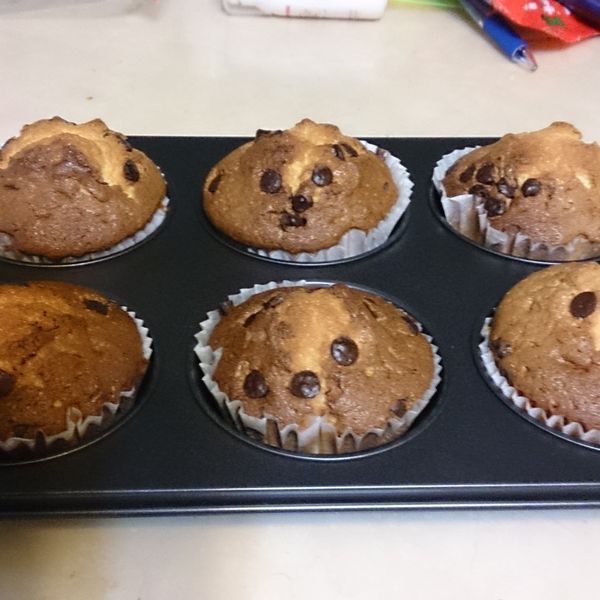 零失敗巧克力豆馬芬蛋糕(鬆餅粉):袁秀慧 一起做