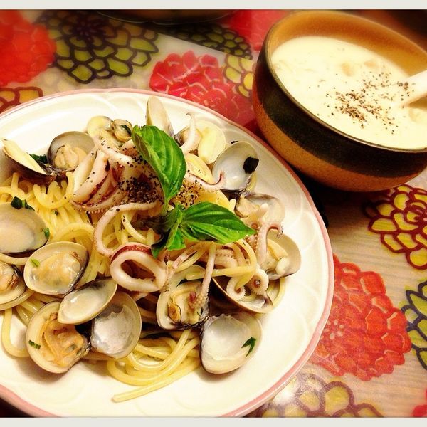 白酒蛤蜊義大利麵：JC Chang 一起做