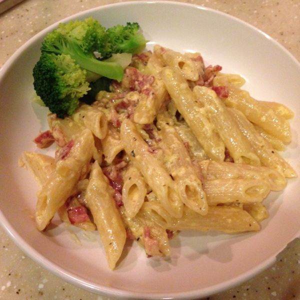 奶油培根義大利麵 : Doriswen一起做