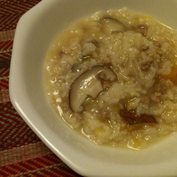 古早味南瓜香菇肉粥：林品君 一起做