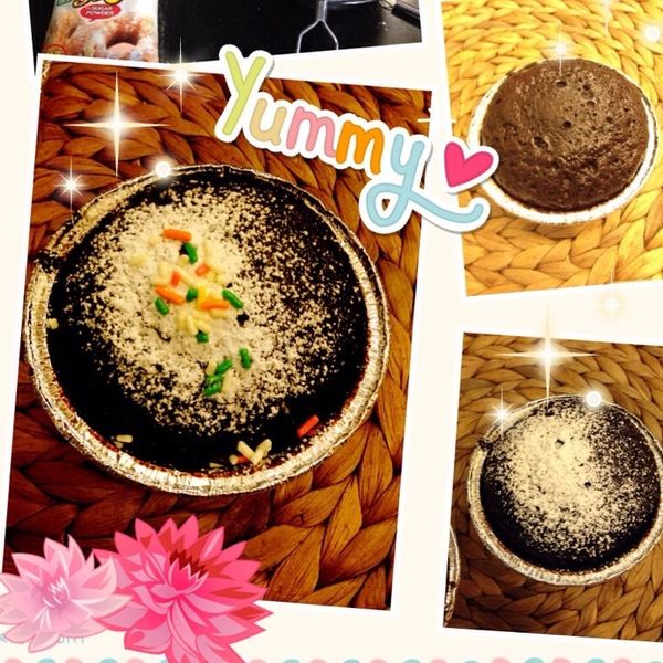 [簡易微波] 巧克力舒芙蕾 Chocolate Souffle  : 。幸福小嫻。一起做