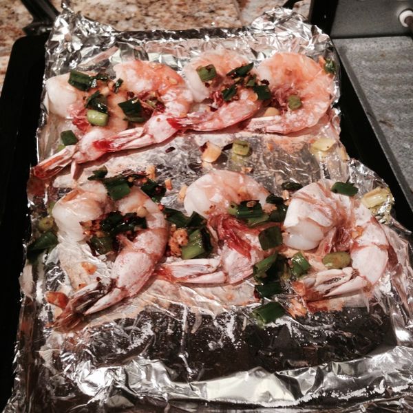 鹽烤鮮蝦 : Moira一起做