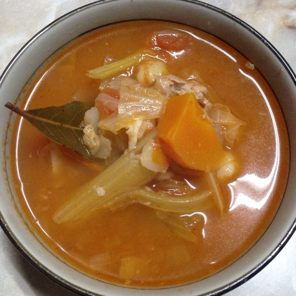 羅宋湯 : 雞蛋美女一起做