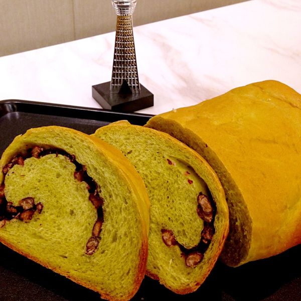 抹茶紅豆捲【Panasonic製麵包機】：Chiachen Chiang 一起做