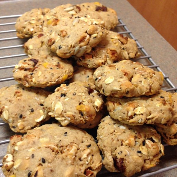 超健康～橄欖油芝麻麥片餅乾：vivioli 一起做