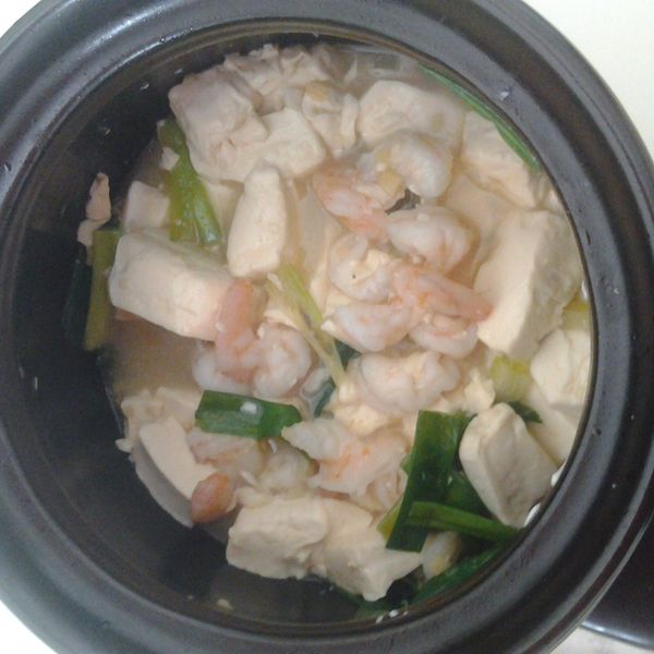 蝦仁豆腐煲 : John Lee一起做