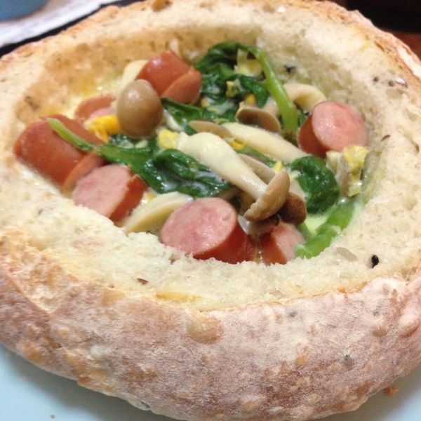 菠菜湯、菠菜燉飯：Lovie Yang 一起做