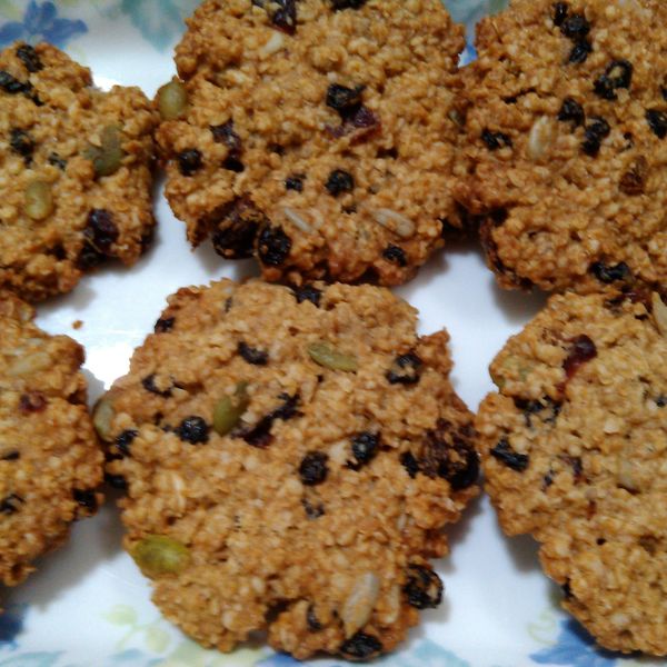 小烤箱做低糖燕麥堅果餅乾(另有大烤箱版)：小馨 一起做