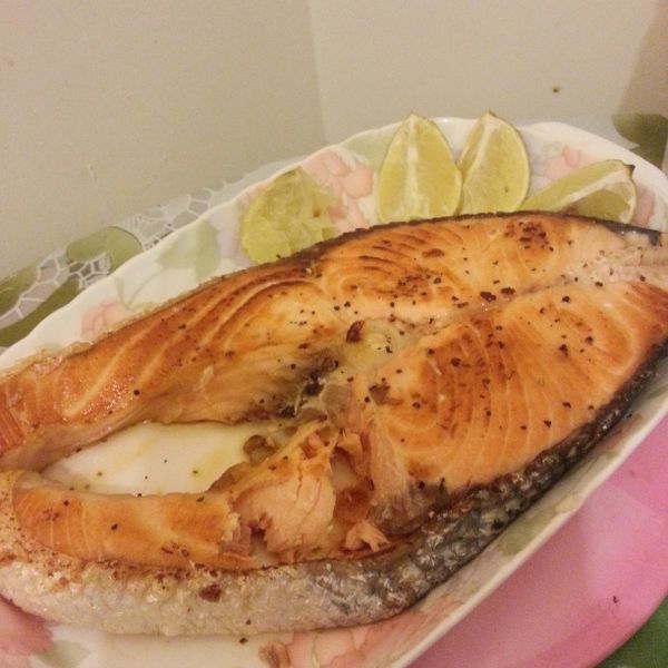 香煎鮭魚：憶 一起做