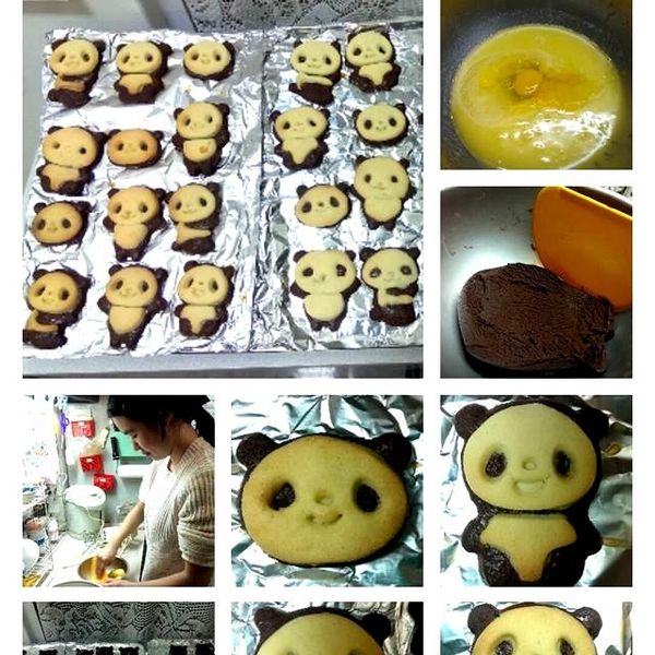 貓熊圓仔餅乾 : Pamela Wu一起做