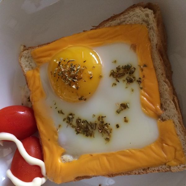 火腿夾心太陽蛋吐司【博客原味切片火腿】 : miyu一起做