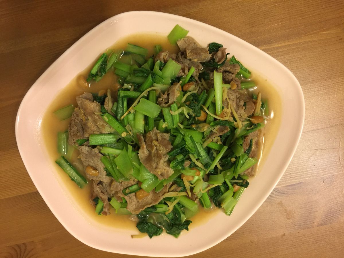 小松菜炒牛肉