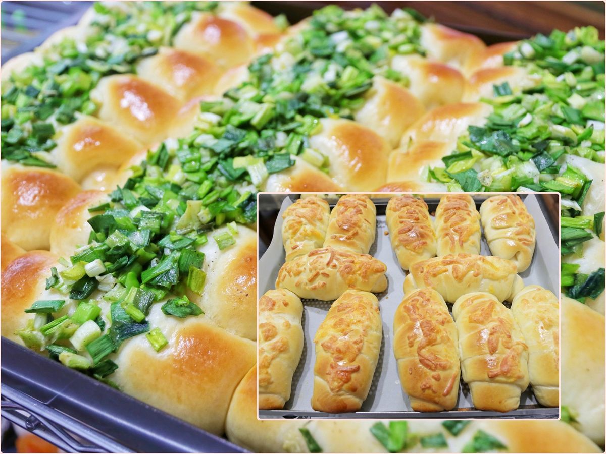 小紅做台式麵包～蔥啊胖胖＋德式香腸捲捲