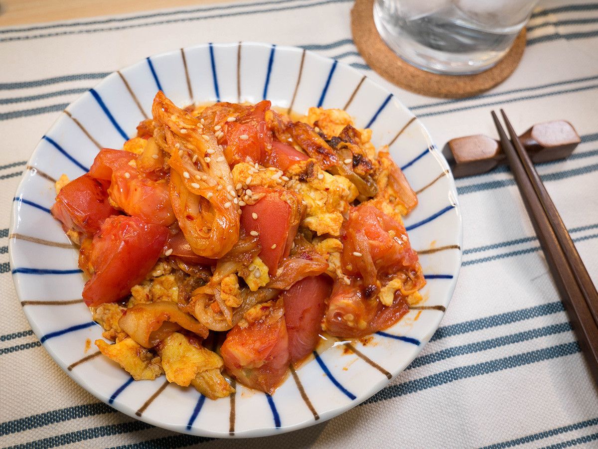 韓式泡菜番茄炒蛋