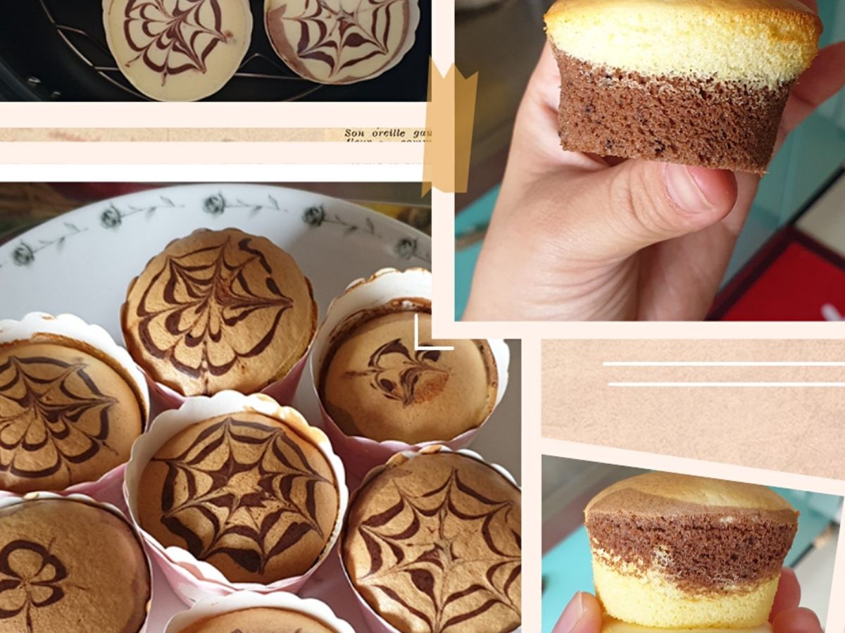 《氣炸系列》拉花雙色杯子蛋糕