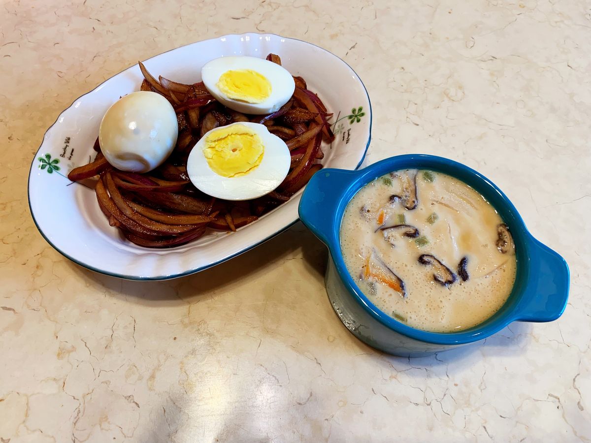 五色蔬菜蒸煮蛋