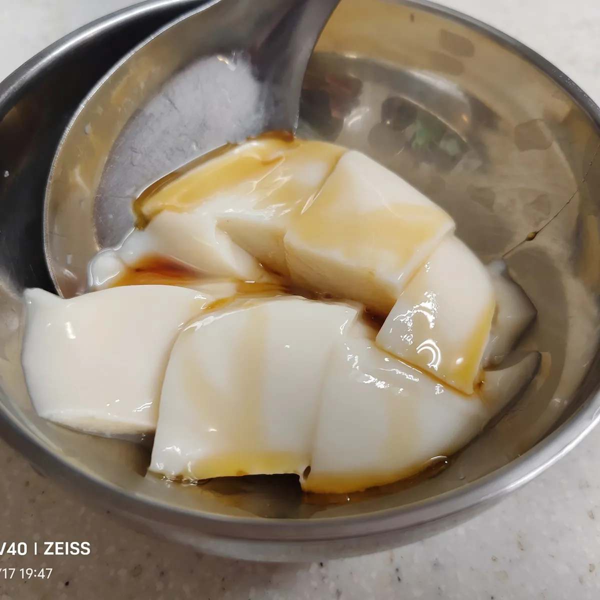 無糖嫩豆花附黑糖水