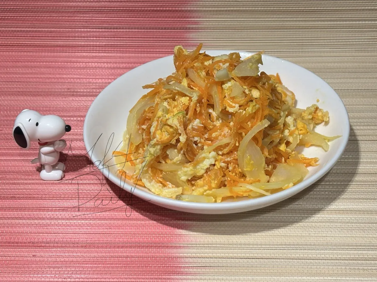 零廚藝系列：紅蘿蔔洋蔥炒蛋