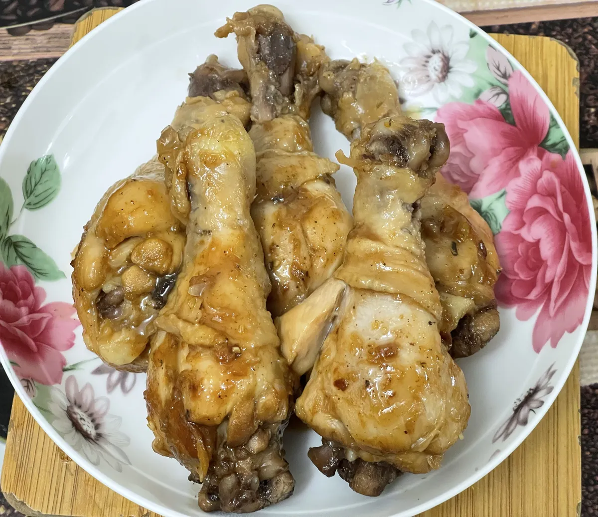 🍑【果香雙重奏】甜桃梅酒蜜汁美國棒棒腿