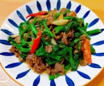 油菜炒牛肉