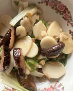 小白菜香菇炒年糕
