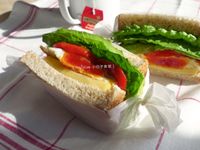 烤甜椒煎蛋三明治