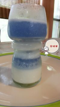 蝶豆藍花~藍花鮮奶酪