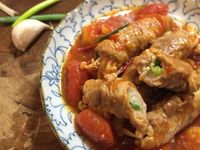 糖醋豬肉金針蔥捲