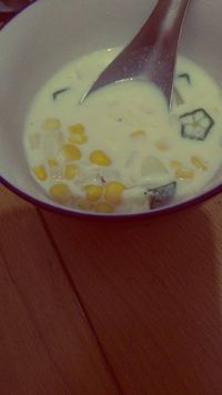 秋葵玉米牛奶濃湯