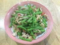 四季豆炒雞絲