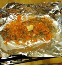 蒜香紅蘿蔔泥烤鰈魚