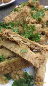 超簡單的::  居酒屋下酒菜:酥烤豆包