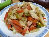 火腿素炒筊白筍~~^-^(素食)