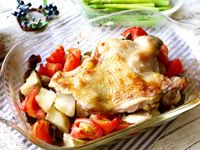 番茄烤雞腿