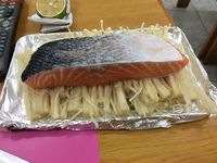 金針烤鮭魚