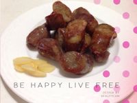 香煎川味香腸佐蒜片
