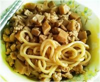 菇雞肉燥麵★不油膩雞肉燥