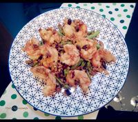 乾煸蒜味蝦仁四季豆