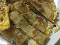 蔥抓餅加蛋(麵團變變變 趴萬）