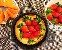 草莓季限定！低糖版草莓荷蘭鬆餅～