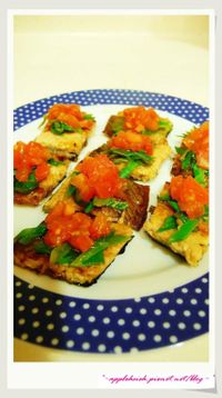 蕃茄佐薄鹽秋刀