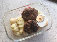 手打漢堡排便當