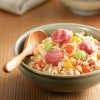時蔬香腸炒飯