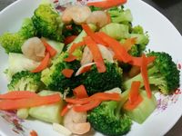 青花菜炒蝦仁♡